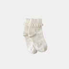 Organic Cotton Undyed Lace Socks