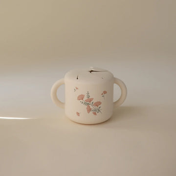 Silicone Snack Cup - Pink Flowers