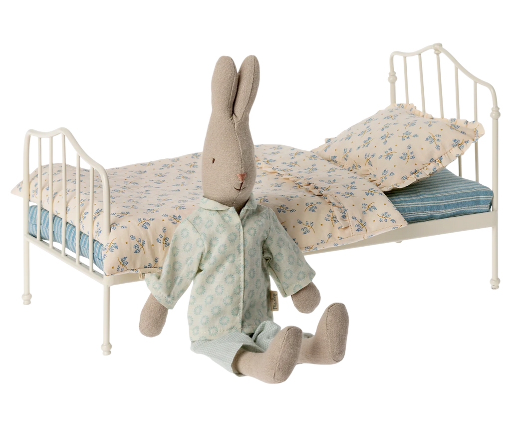 Blue Vintage Miniature Bed