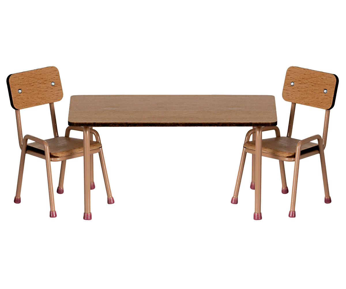 Mouse Table and Chair Set - Dark powder