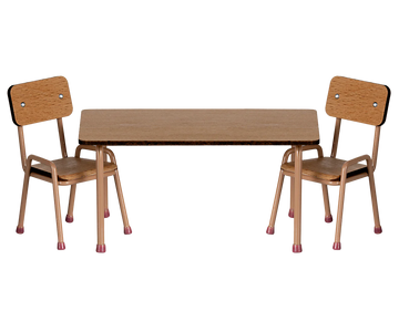 Mouse Table and Chair Set - Dark powder