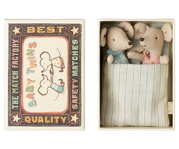 Twin Baby Mice in Matchbox