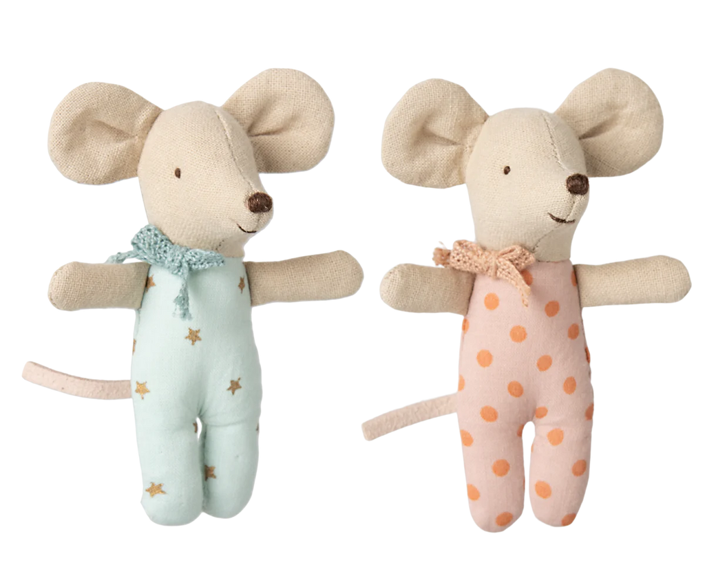 Twin Baby Mice in Matchbox