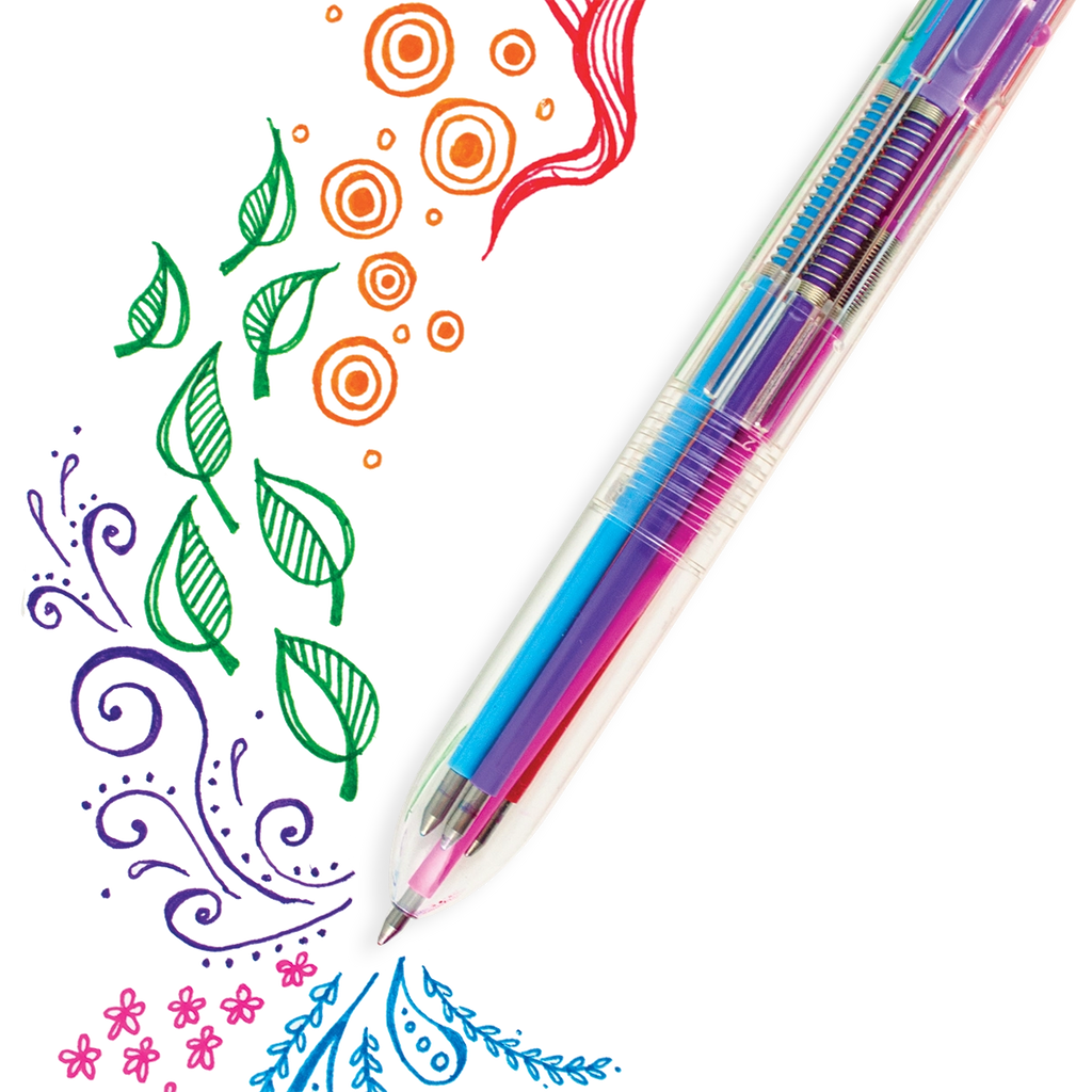 Six Click Colored Gel Pen