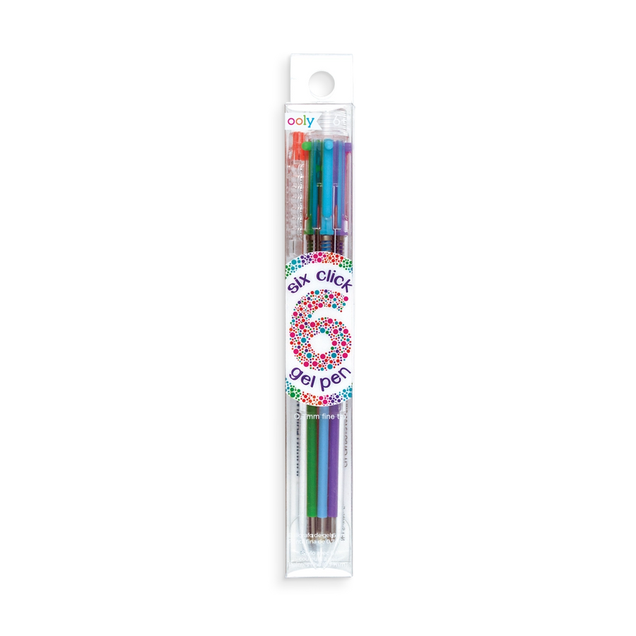 Six Click Colored Gel Pen