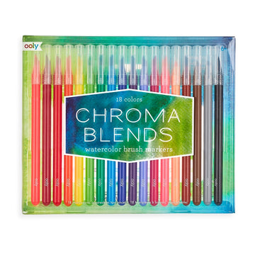 Chroma Blends Watercolor Brush Markers (Set of 18)