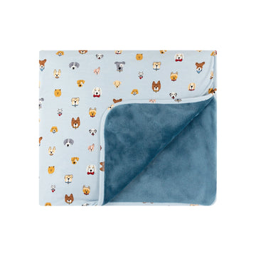 Light Blue Dogs Toddler Blanket