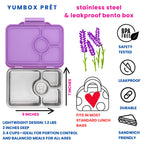 Yumbox Prêt – Leakproof Stainless Steel Bento - Lavande Purple