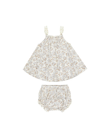 Blue Ditsy Swing Top & Bloomer Set