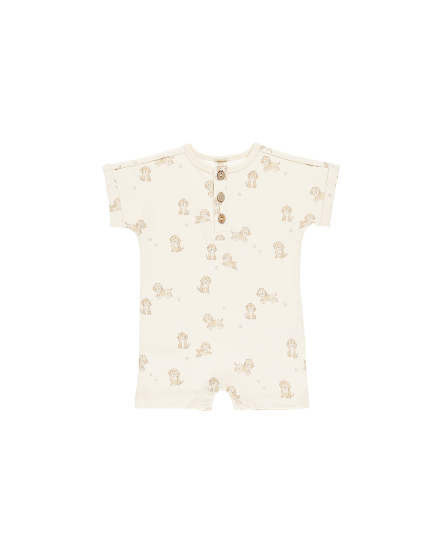 Puppies Short Sleeve Romper