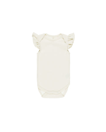 Ivory Flutter Sleeve Bodysuit