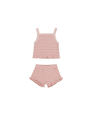 Pink Stripe Evie Tank & Short Set