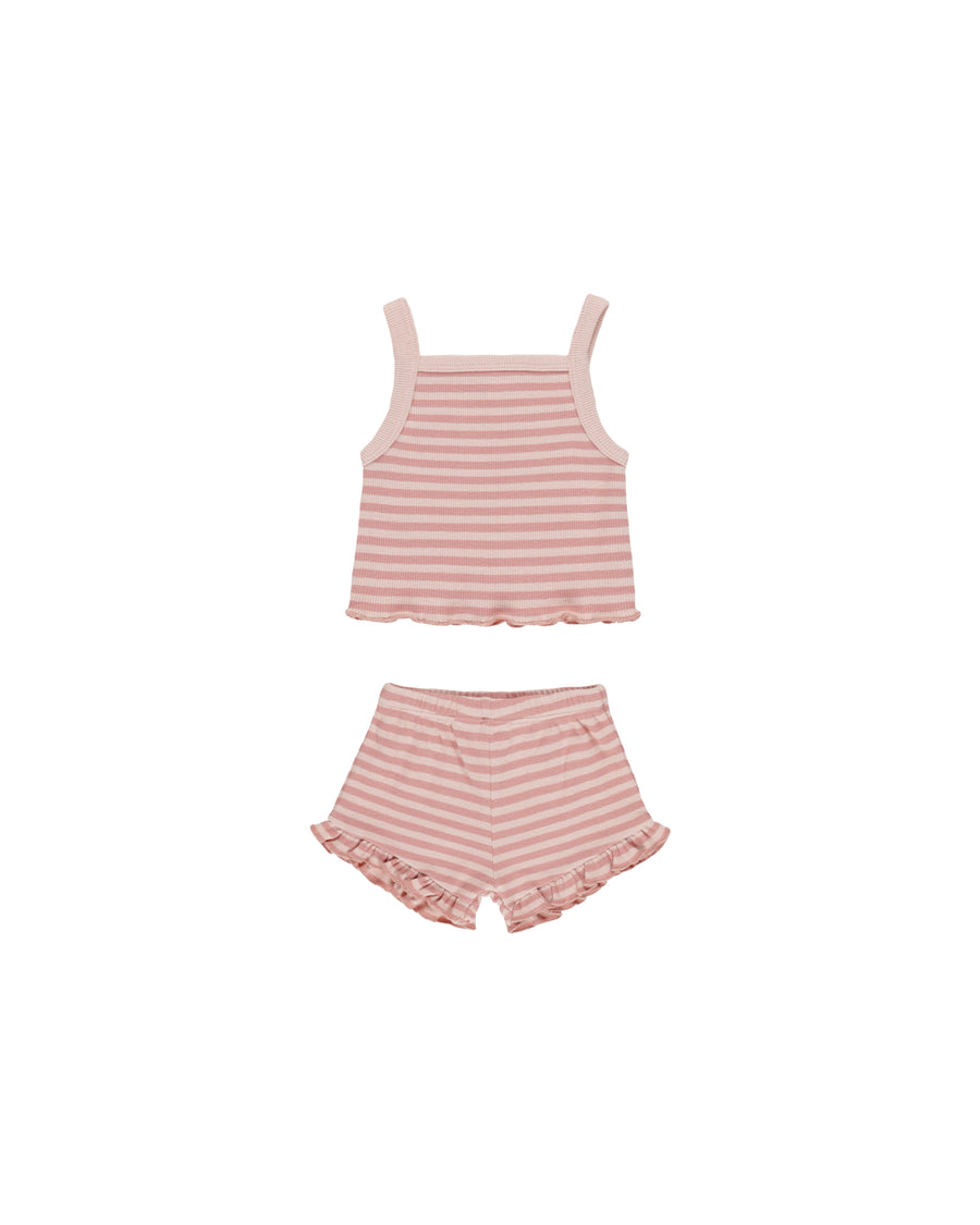 Pink Stripe Evie Tank & Short Set