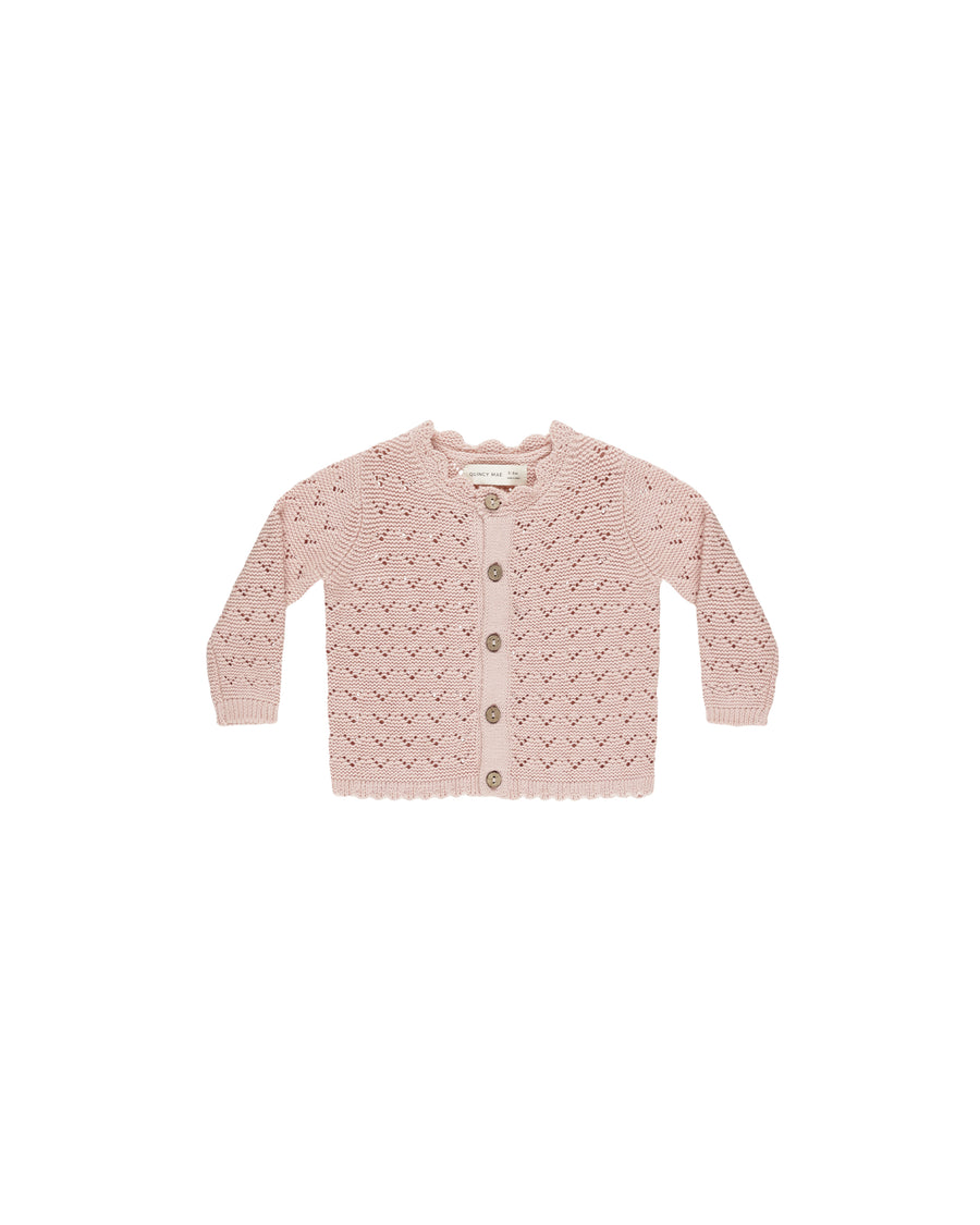 Bubblegum Scalloped Cardigan