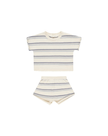 Blue Stripe Relaxed Knit Set