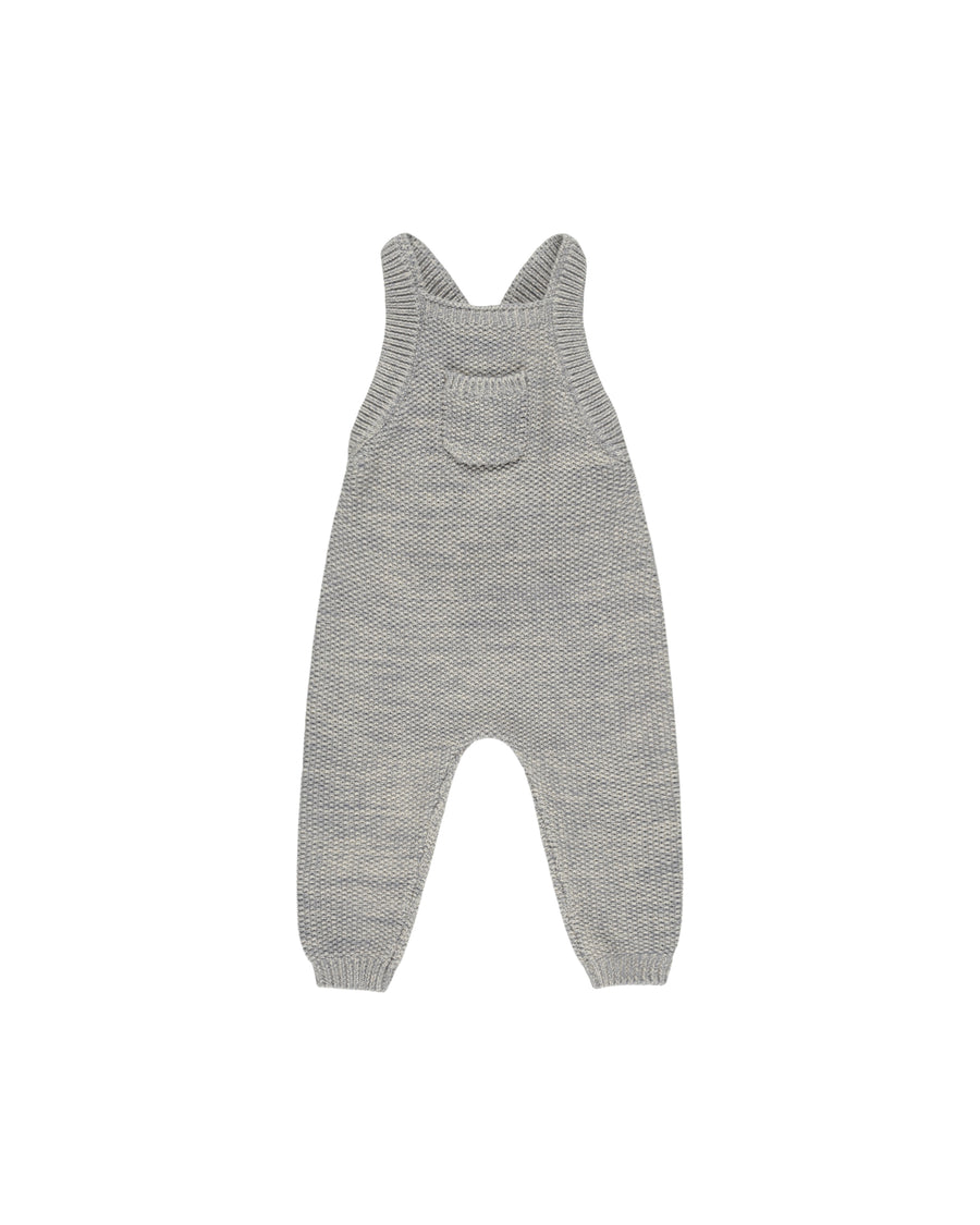 Heathered Blue Knit Overall