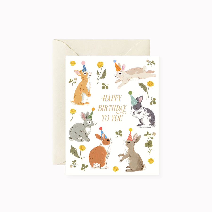 Happy Birthday Bunnies Card