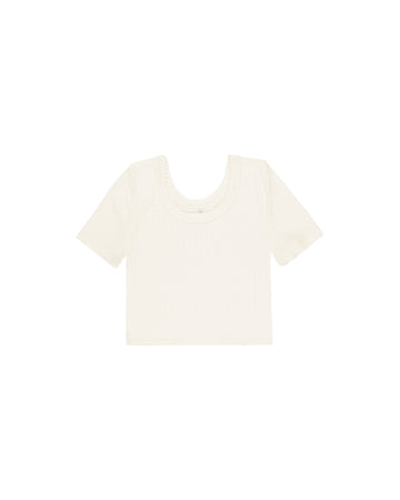 Ivory Pointelle Tee