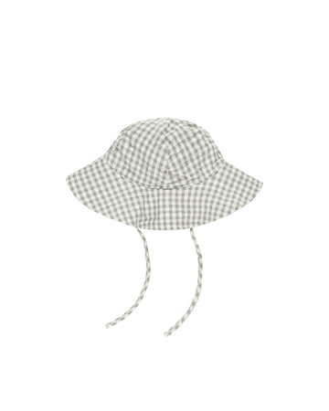 Eucalyptus Gingham Floppy Sun Hat