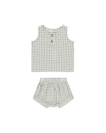 Eucalyptus Gingham Tank Set