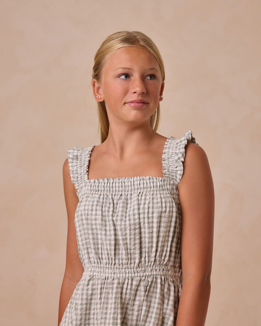 Eucalyptus Gingham Annalise Dress