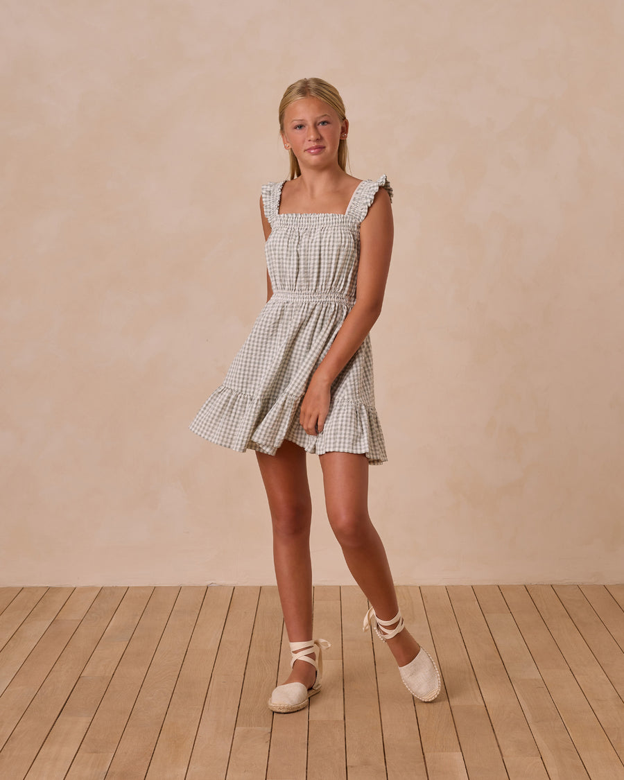 Eucalyptus Gingham Annalise Dress