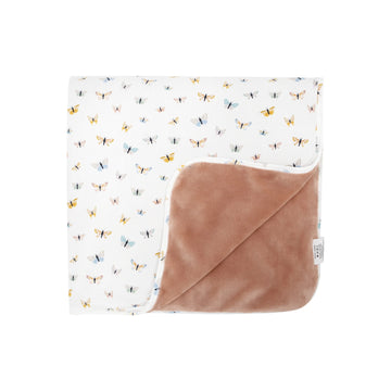 Butterflies Ribbed Toddler Blanket