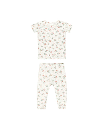 Strawberries Bamboo Short Sleeve Pajama Set