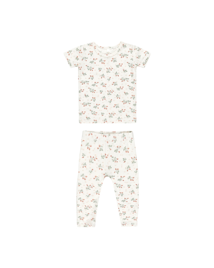 Strawberries Bamboo Short Sleeve Pajama Set