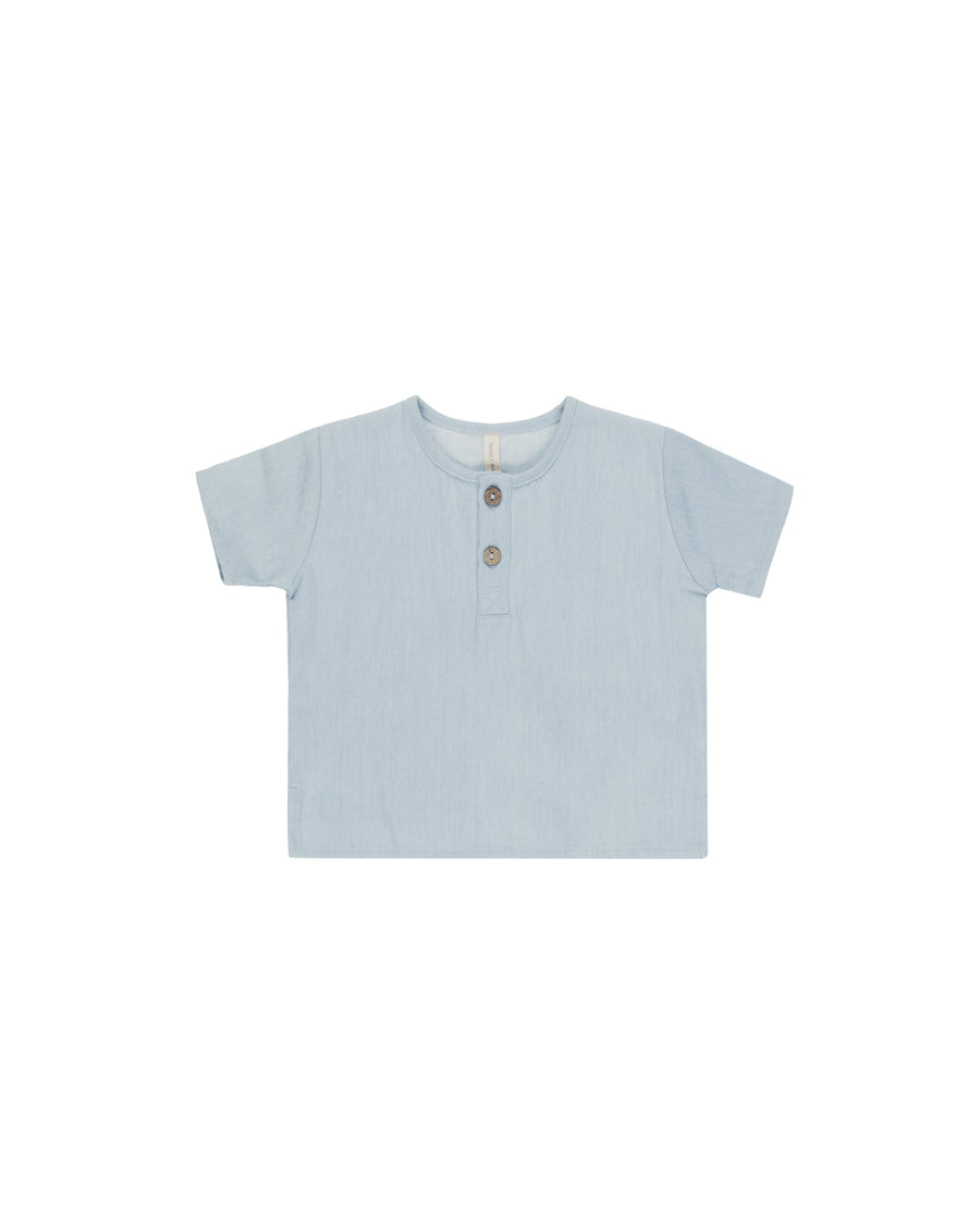 Chambray Henry Top