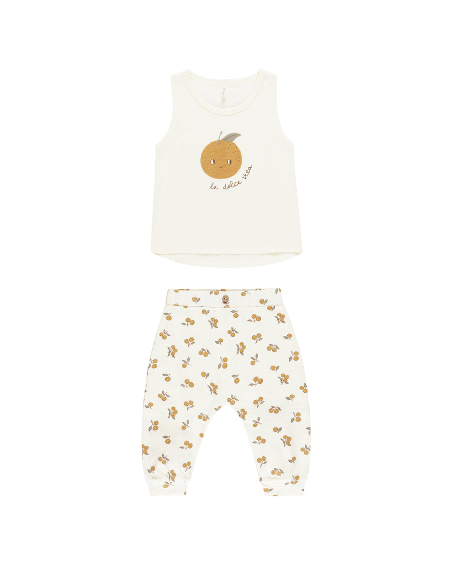 Oranges Tank & Slouch Pant Set