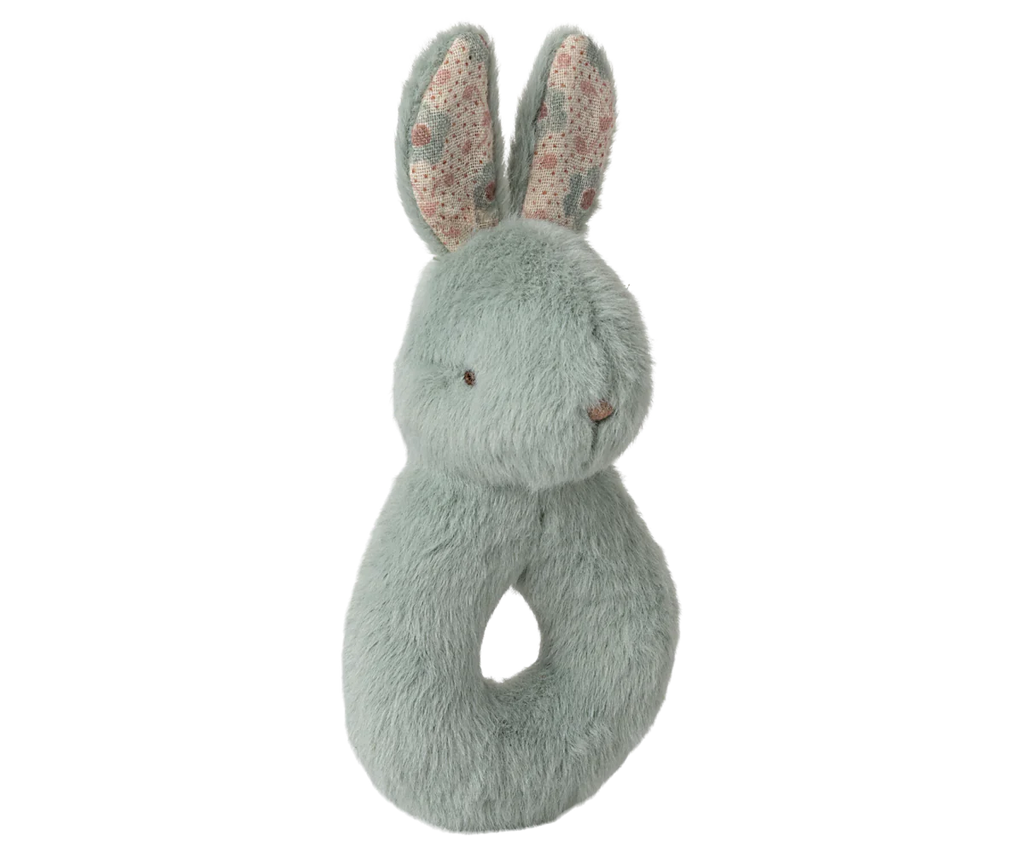 Mint Rabbit Rattle Set