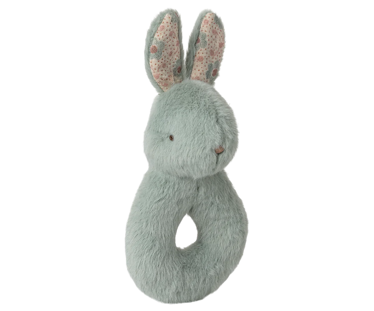 Mint Rabbit Rattle Set