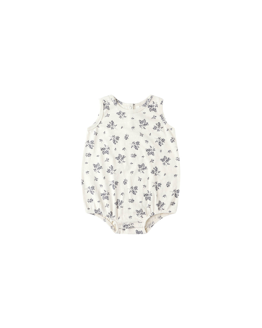 Blue Floral Bubble Onesie