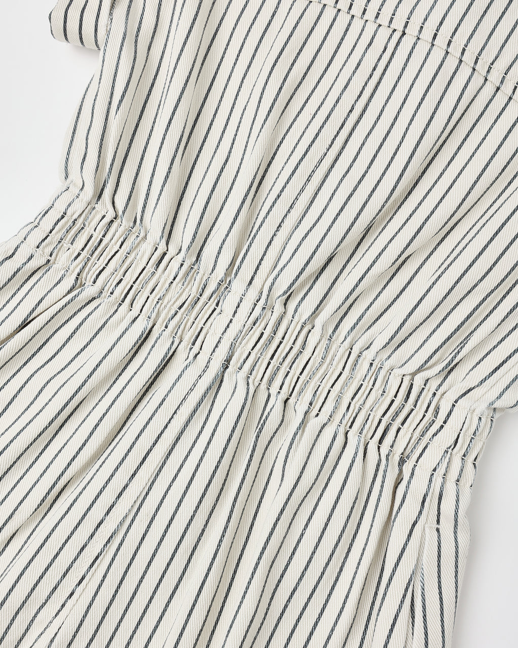 Navy Pinstripe Utility Romper