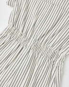 Navy Pinstripe Utility Romper