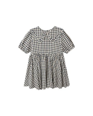 Navy Check Camille Dress