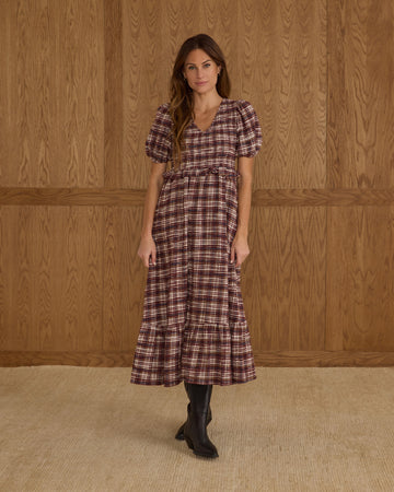 Women’s Burgundy Plaid Kate Dress