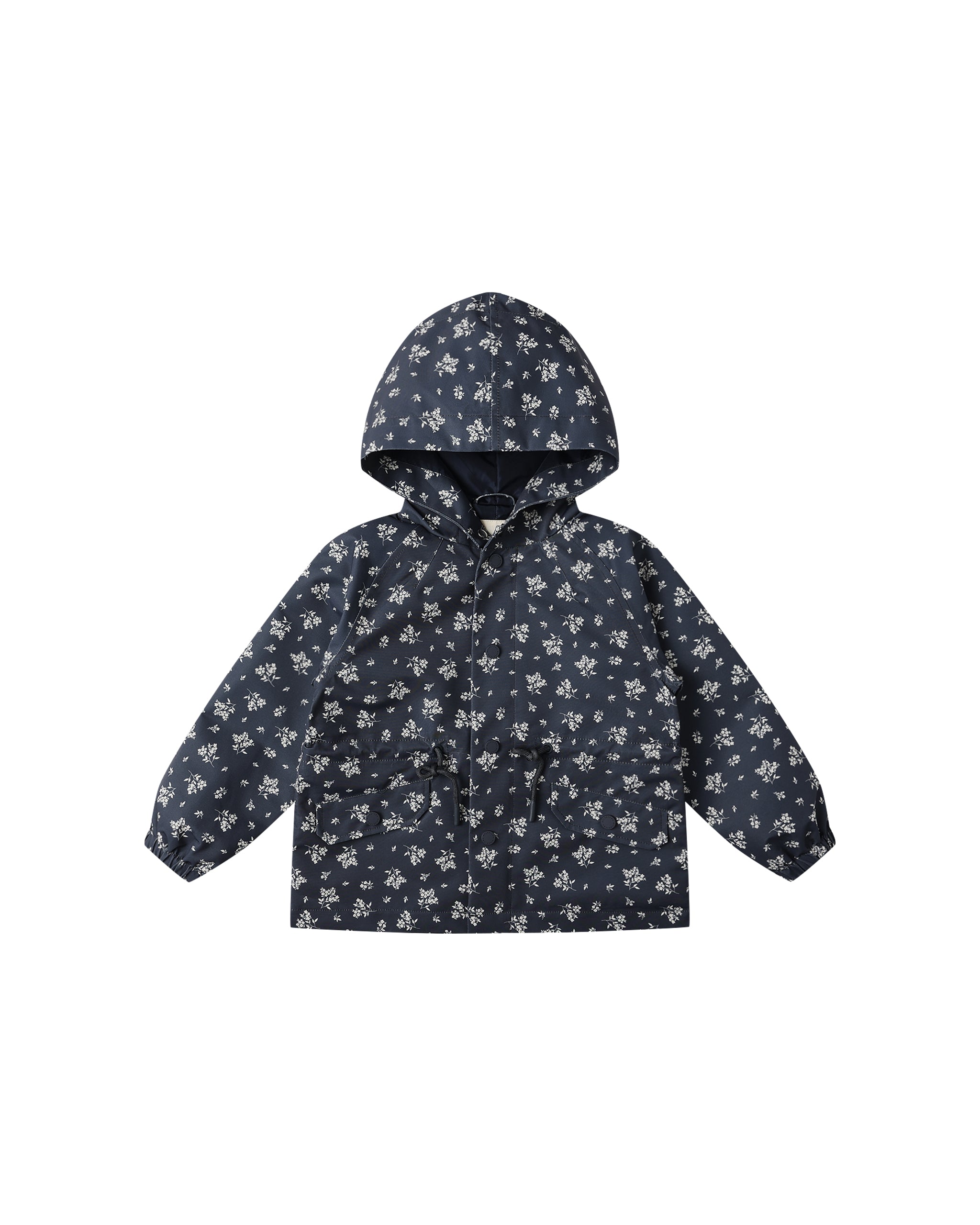 Blue Floral Raincoat