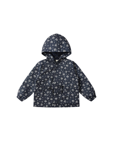 Blue Floral Raincoat