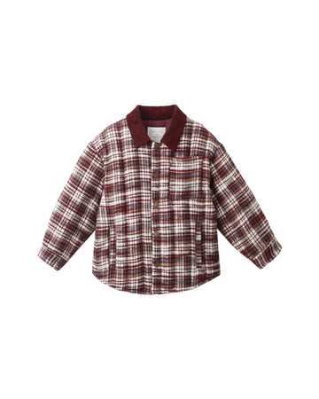 Burgundy Plaid Nashville Quilted Jacket