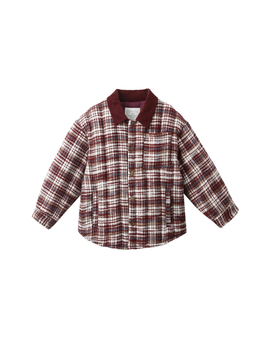 Burgundy Plaid Nashville Quilted Jacket