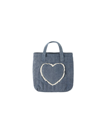 Indigo Denim Quilted Tote Bag