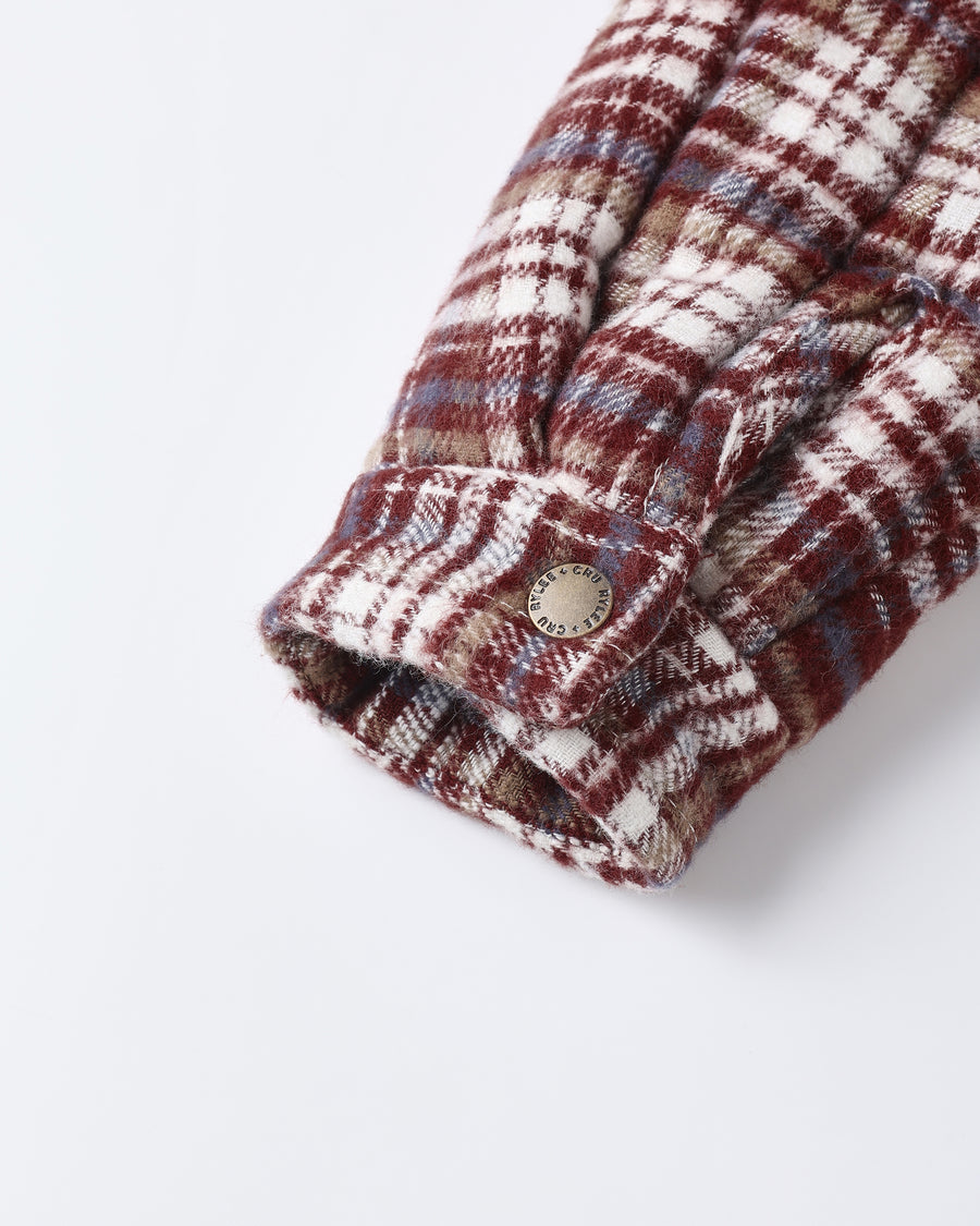 Burgundy Plaid Nashville Quilted Jacket