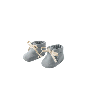 Steel Blue Baby Booties