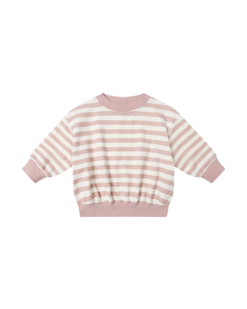 Pink Stripe Relaxed Sweatshirt