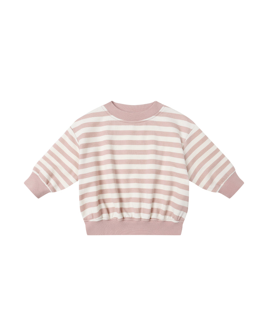 Pink Stripe Relaxed Sweatshirt