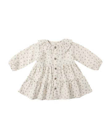 Bluebell Ruffle Collar Button Dress