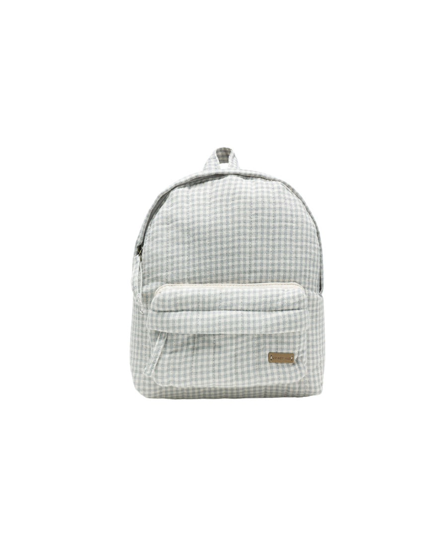 Blue Gingham Mini Backpack