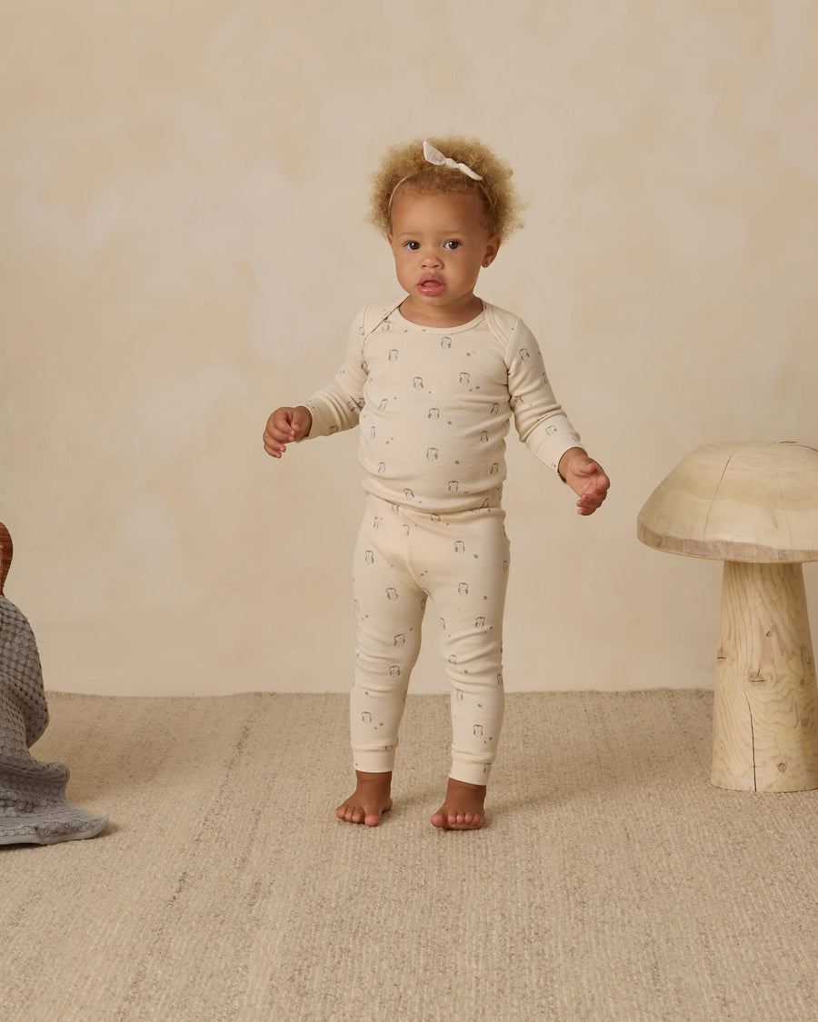 Owls Ribbed Tee & Legging Set